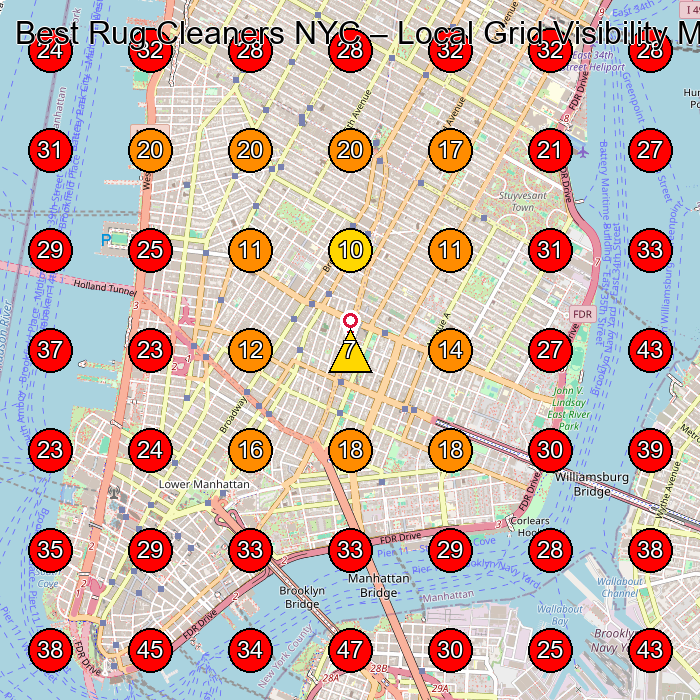 Best Rug Cleaners NYC GeoGrid visibility map for Carpet Cleaning Service in New York